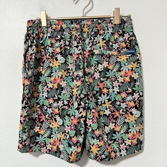 Chubbies The Bloomerangs 7" Swim Trunks Size S Black Floral Beach Vacation NWOT - Picture 2 of 8